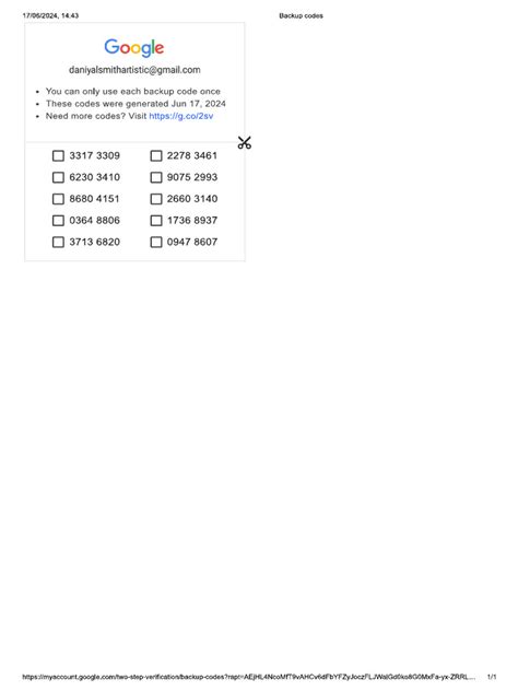 Image result for 2 Step Verification 8-Digit Backup Code