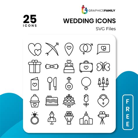 Free Wedding Icons – GraphicsFamily