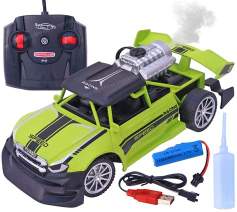 Toyshine Spray Function Remote Control Car, Light Up RC Cars Racing ...