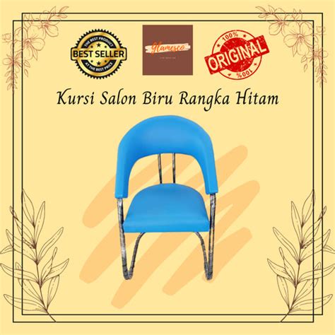 Promo Kursi Salon/Kursi Warnet/Kursi Cukur/Kursi Leter S - Biru ...