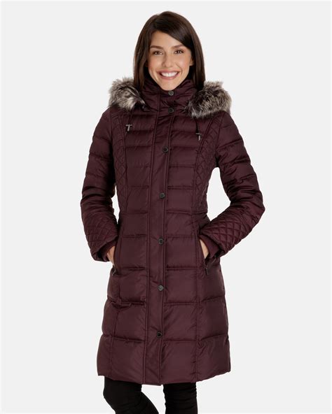 Fur Trimmed Down Long Coat at Maria Couch blog