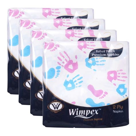 WIMPEX Velvet Soft 2 Ply Ultra Soft Designer Premium Paper Napkins ...