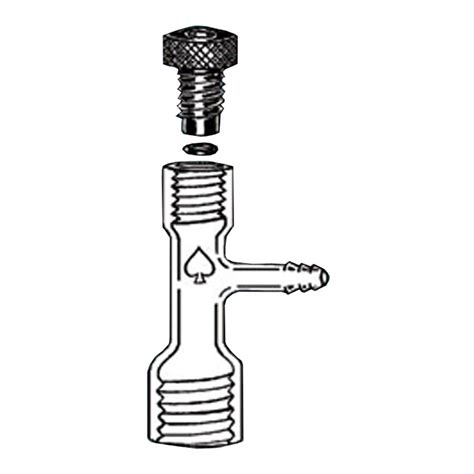 ACE GLASS 5827-24 Series Tube Adapter with Hose Connection, with #7-#15 ...