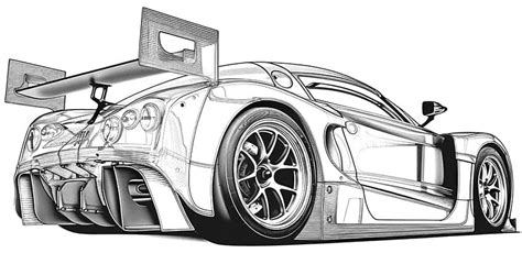Race Car Coloring Pages For Adults