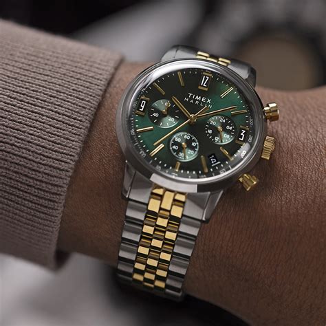 TW2W60000 Timex Marlin Quartz Chronograph 40mm Bicolor Watch (Men ...
