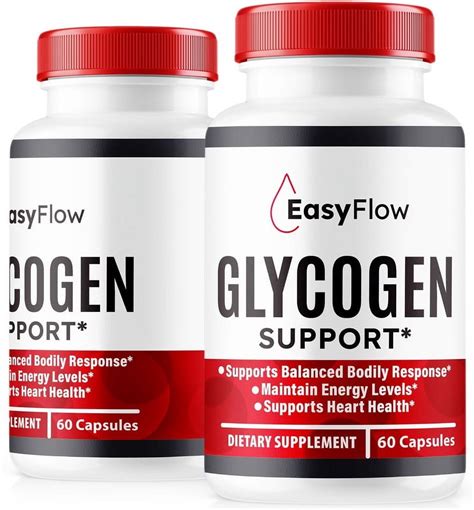 (2 Pack) EasyFlow Glycogen Support Capsules - Official Blood Support ...