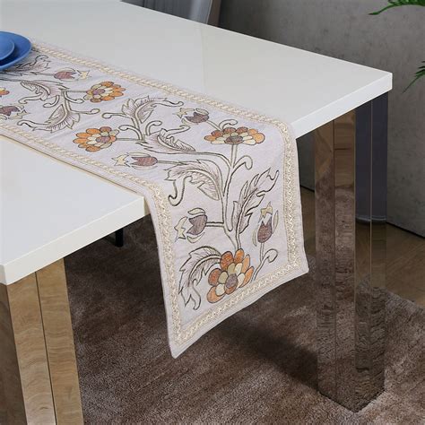 Decorative Floral Cotton Table Runner (120 x 33 cm, Multicolor ...