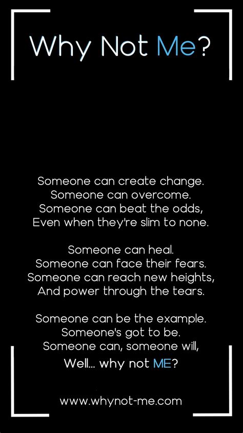 Image result for Why Not Me