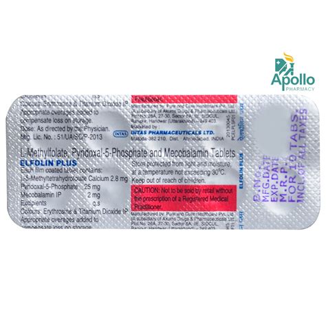 Elfolin Plus Tablet 10's Price, Uses, Side Effects, Composition ...