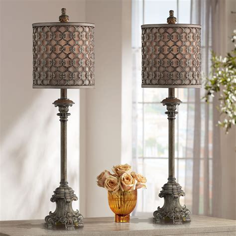 Regency Hill Vichelis 34" Tall Skinny Candlestick Buffet Traditional ...