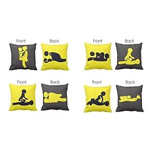 Buy Yaya Cafe Naughty Positions Kamasutra Cushion Covers Set of 4 ...