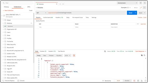Image result for Zoho Postman API