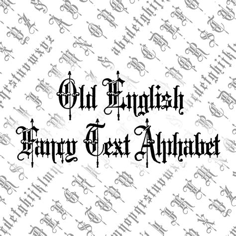 Vector Clipart Victorian Old English Fancy Text Ornamental Alphabet ...