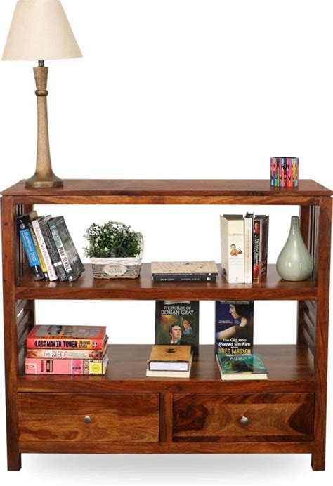 Furinno Sheesham Wood Open Book Shelf Display Unit Book Rack ...