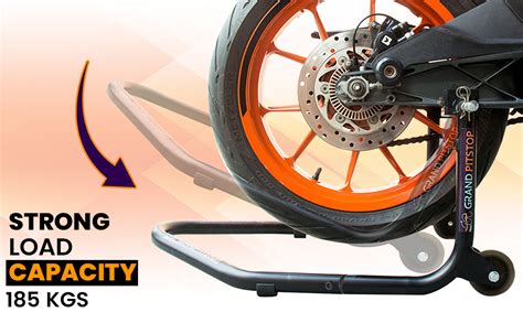 Grand Pitstop Universal Standard Rear Paddock Stand for Motorcycle with ...