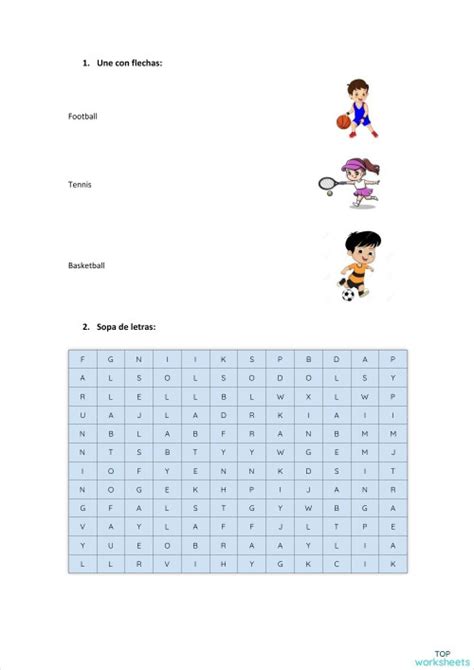 Playing Sports Worksheet 的图像结果