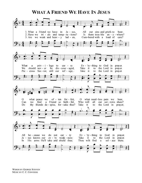 What A Friend We Have In Jesus Lyrics - The Witness