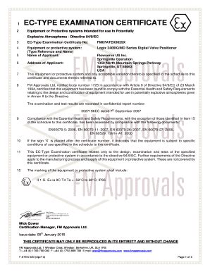 Fillable Online Logix 3400 ATEX Intrinsically Safe bCertificateb ...
