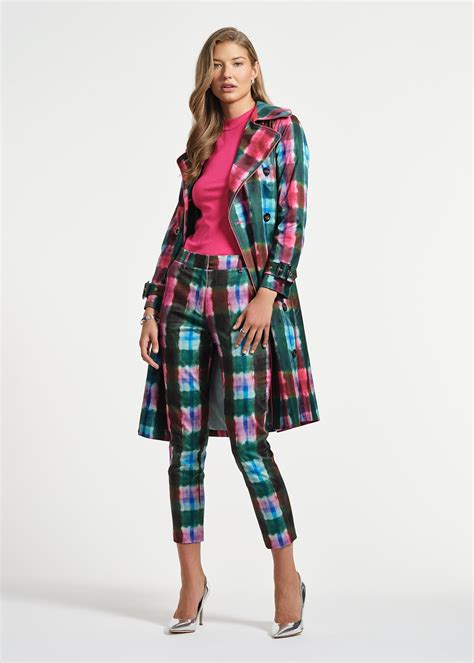 Plaid Trench Coat | Isaac Mizrahi
