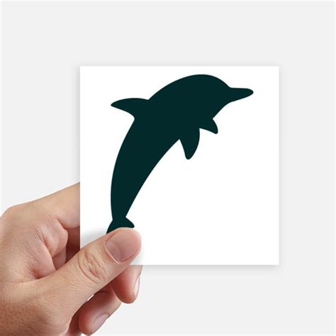 Buy Blue Ocean Streamline Cute Dolphin Sticker Square Waterproof ...