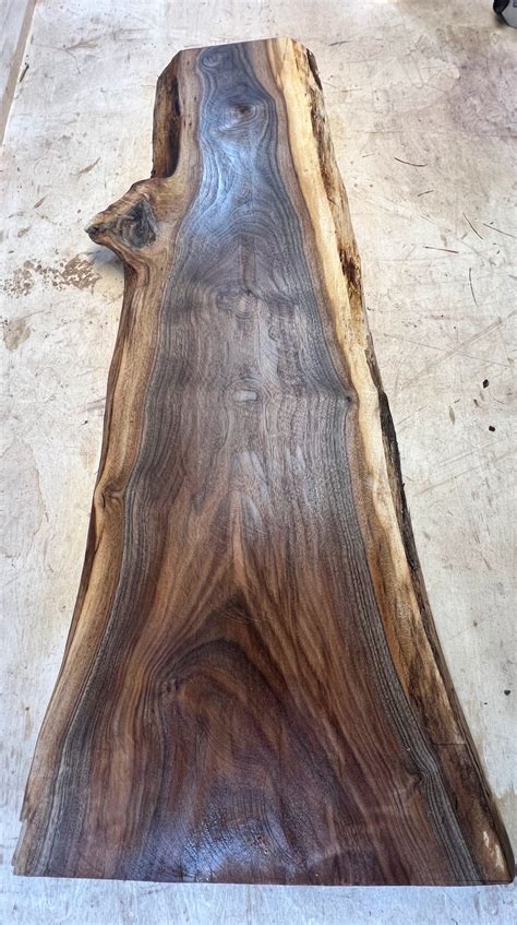 Walnut Wood Slab 49 1/2" x 19 1/4" x 1 1/2" | Live Edge | Kiln Dried ...