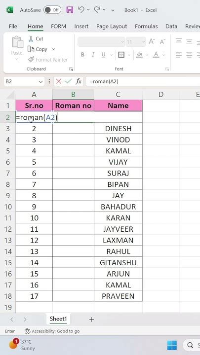 Excel roman numbers I How to covert numbers into roman numbers I MS ...