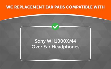WC Wicked Cushions Replacement Ear Pads for Sony WH1000XM4 Over-Ear ...