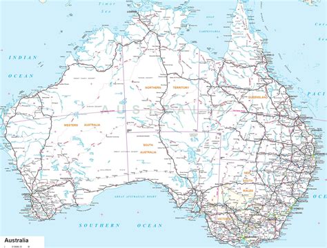 Large detailed road map of Australia with all cities | Vidiani.com ...