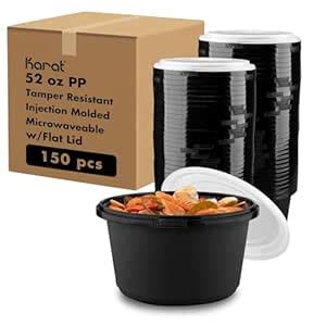 Buy Karat Professional PP Tamper-Resistant Injection Molded Black Food ...