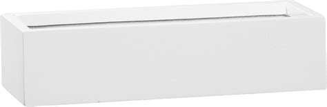 Modern Rectangular White Flower Planter - Fiberstone India | Ubuy