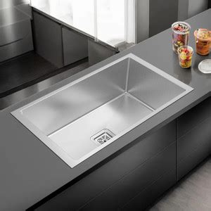 IEZEE 30x18x10 Kitchen Sink 30 Inches Handmade Single Bowl SS304 ...