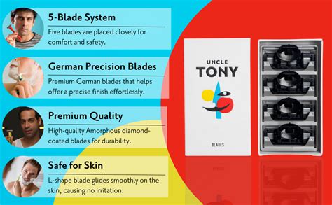 Buy Uncle Tony L-Shaped Manual Shaving Blade for Mens | Lubricating ...