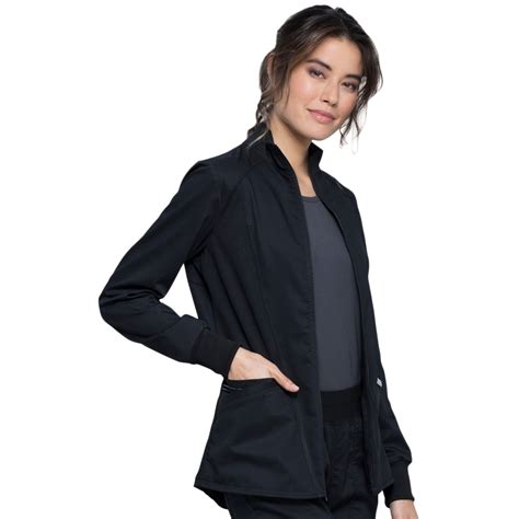Cherokee Revolution WW301 Scrubs Jacket Women Black — Medshop Australia