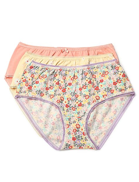 Buy Pack of 3 Cotton Mix Printed Midis Panty at Marks & Spencer