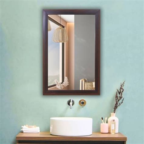 Buy Rworld Mirror Simple Bathroom Mirror, Bevelled Edge Finish Bathroom ...