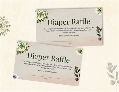 Nappy Jackpot Diaper Raffle Template - WordLayouts