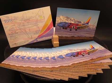 Southwest Airlines 737 Max 8 Set of 50 Airplane Trading Cards - 2.5"x 3 ...