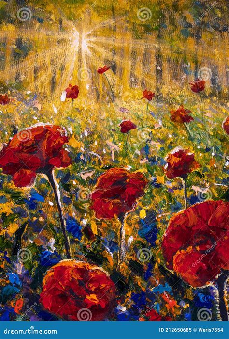 Flowers Paintings Monet Painting Claude Impressionism Paint Landscape Stock Image - Image of ...