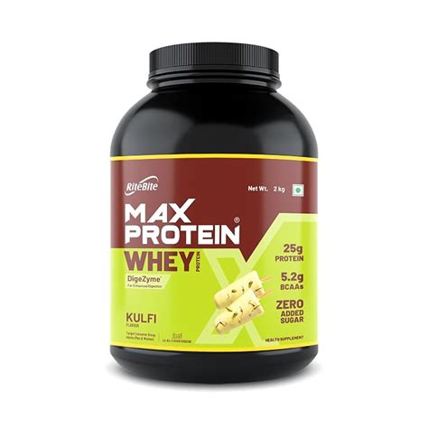 RiteBite Max Protein Whey Protein Powder Kulfi 2Kg| 60 Servings ...