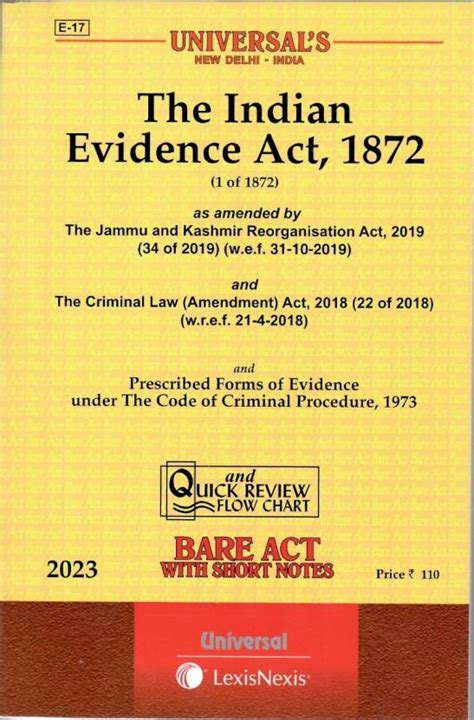 The Indian Evidence Act, 1872: Buy The Indian Evidence Act, 1872 by ...