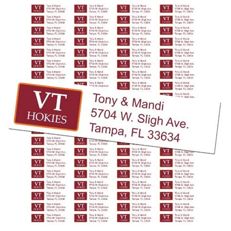 Image result for Virginia Tech Return Address Labels