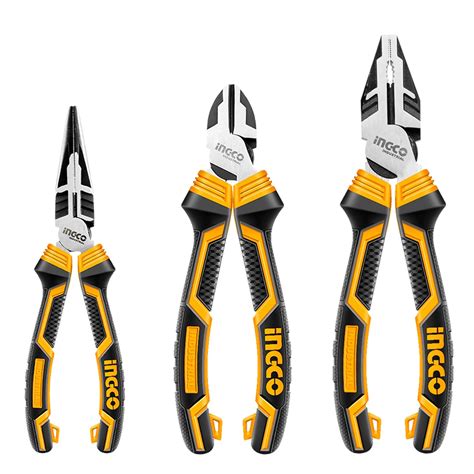 INGCO 3 PCS High Leverage Pliers Set, 8" Combination Pliers and 7 ...