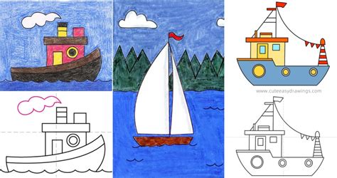 20 Easy Boat Drawing Ideas - How to Draw a Boat - Blitsy