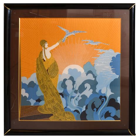 Erte "Dream Voyage" Art Deco Framed Silk Scarf at 1stDibs | erte silk ...