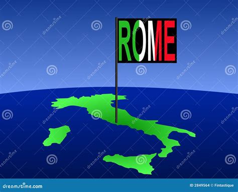 Italy with Rome flag stock vector. Illustration of italy - 2849564