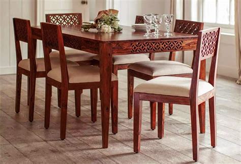 DRIFTINGWOOD Maharaja Solid Sheesham Wood Dining Table 6 Seater ...