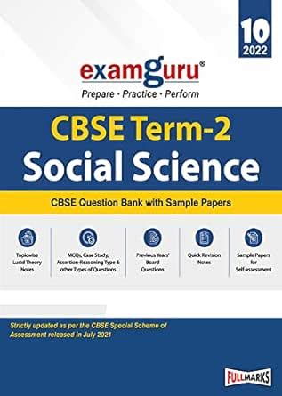 Examguru CBSE Social Science Term 2 Class 10 for 2022 Exam (Cover ...
