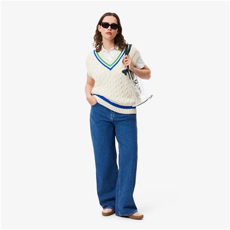 Women's V-Neck Cable Knit Sweater Vest - Sweaters & Sweatshirts - New ...
