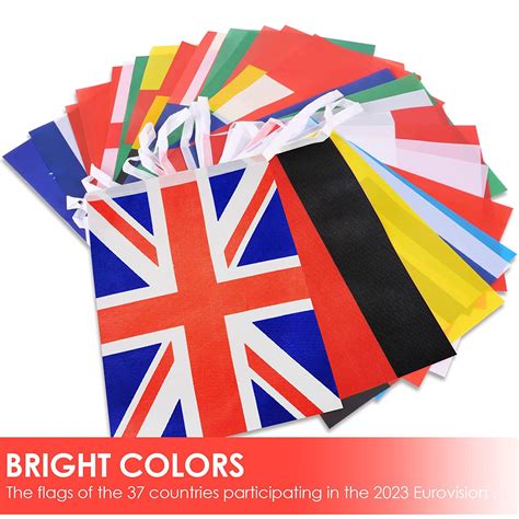1 To 10 Packs 15 Metre All 37 Nations Eurovision | Ubuy India