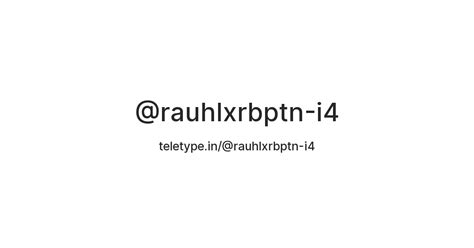 @rauhlxrbptn-i4 — Teletype